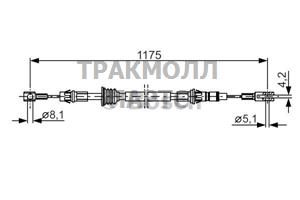 ТРОС РУЧНОГО ТОРМОЗА - 1987482012