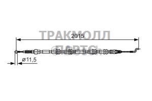 ТРОС СТОЯНОЧНОГО ТОРМОЗА - 1987482017