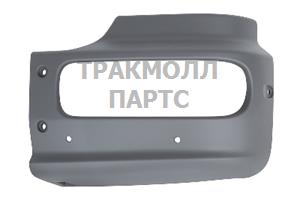 Угол бампера низкий 415 мм темно-серый пластик - M3100112