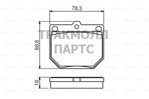 ДИСКОВЫЕ КОЛОДКИ ПЕРЕДНИЕ - 0986494579