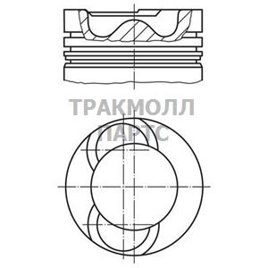 Поршнекомплект Volvo F12 TD 122F/FH/FL/FS d.130.175 STD - 038 05 00