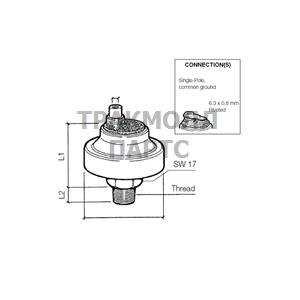 PRESS SWITCH 5 4BAR EARTH RET - 230-113-001-008C