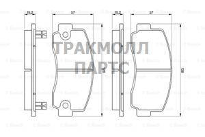 Колодки тормозные дисковые  перед  - 0986466991