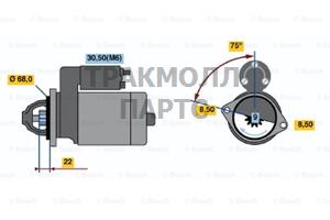 СТАРТЕР  12V 1.1KW - 0001107436