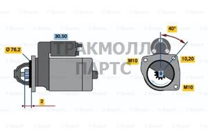 СТАРТЕР  12V 1.7KW - 0001115002