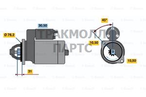 СТАРТЕР  12V 1.4KW - 0001115035