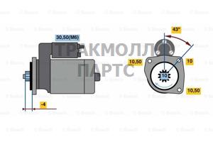 СТАРТЕР 12V  11 KW BOSCH - 0001121427