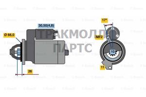 СТАРТЕР  12V 2.5KW - 0001139041