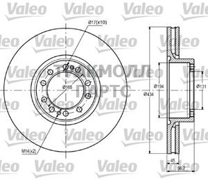 Диск тормозной RVI MAGNUM PREMIUM D438 5010422593 - 187087