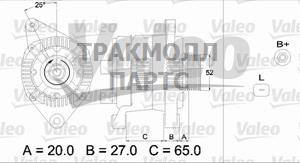 ГЕНЕРАТОР 14V 110А BOSCH - 437306