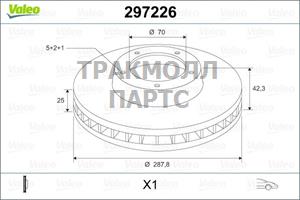 ДИСК ТОРМОЗНОЙ - 297226