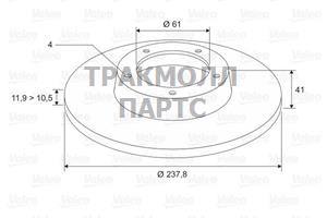 Диск тормозной REN MEGANE I 297230 - 297230