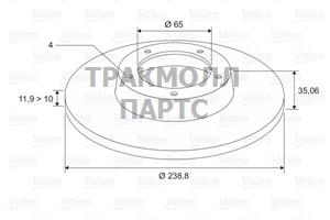 ДИСК ТОРМОЗНОЙ - 297245