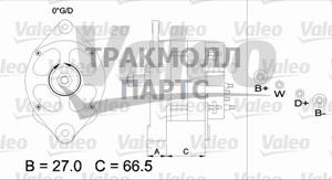 Стартер 12V 1.3kW 11T FIAT 131 1.4 - 436434