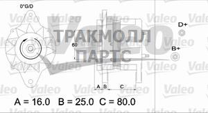 ГЕНЕРАТОР 14V  70A BOSCH - 436547