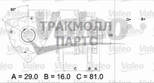 Генераторы 14V 55A FORD ESCORT 8086ESCORT 8690 - 436630