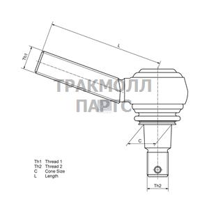 Шаровая головка Правая резьба - 3.63113