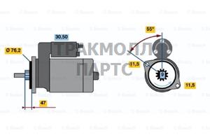 СТАРТЕР  12V 0.8KW - 0986010470