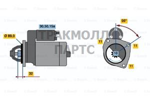 СТАРТЕР  12V 1.1KW - 0986010710