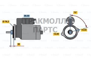 СТАРТЕР  12V 1.5KW - 0986010810