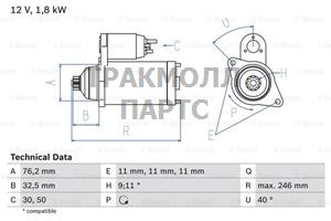 СТАРТЕР - 0986017000