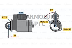 СТАРТЕР  12V 1KW - 0986020401