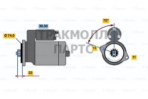 СТАРТЕР  12V 1KW - 0986020561