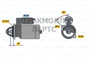 СТАРТЕР  12V 1.2KW - 0986020701