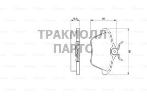 Комплект тормозных колодок дисковый тормоз - 0986424506