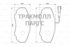 КОЛОДКИ ТОРМОЗНЫЕ BOSCH - 0986424703