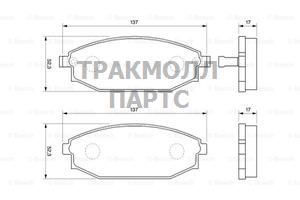 КОЛОДКИ ТОРМОЗНЫЕ - 0986424727