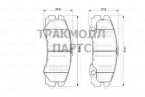 КОЛОДКИ ТОРМОЗНЫЕ - 0986424760