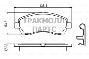 КОЛОДКИ ТОРМОЗНЫЕ - 0986424770