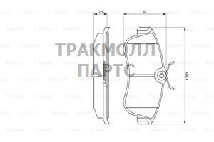 КОЛОДКИ ТОРМОЗНЫЕ - 0986461147