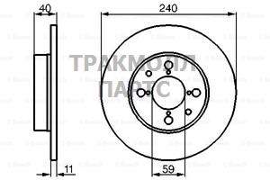 ТОРМОЗНОЙ ДИСК ЗАДНИЙ BOSCH - 0986478462