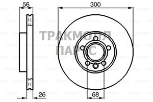 ДИСК ТОРМОЗНОЙ BOSCH - 0986478498