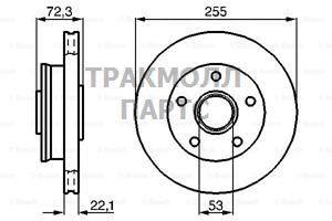 ТОРМОЗНОЙ ДИСК ПЕРЕДНИЙ BOSCH - 0986478562