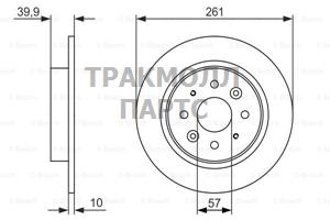 Диск тормозной задний - 0986479597