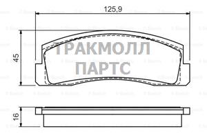 КОЛОДКИ ТОРМОЗНЫЕ ДИСКОВЫЕ - 0986494543