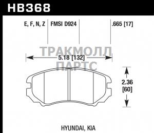 Колодки-тормозные-HB368F-665-HAWK-HPS - HB368F665