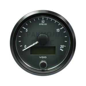 VDO SingleViu Tachometer 2.000 RPM Black 80mm - A2C3832960001