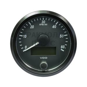 VDO SingleViu Tachometer 6.000 RPM Black 80mm - A2C3833010001