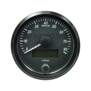 VDO SingleViu Tachometer 8.000 RPM Black 80mm - A2C3833020001