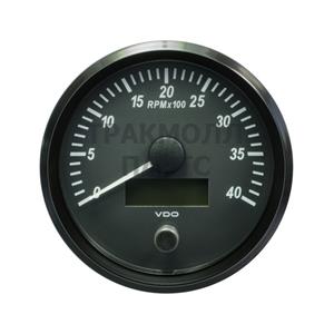 VDO SingleViu Tachometer 4.000 RPM Black 100mm - A2C3832800001