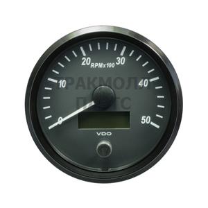 VDO SingleViu Tachometer 5.000 RPM Black 100mm - A2C3832790001