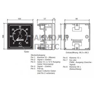 VDO Modulcockpit II - 4 Unit Instrument - 437-809-980-004