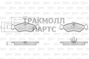 872621 КОЛОДКИ ТОРМ. ЗАД. MB SPRINTER 95-06 - 872621