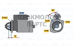 СТАРТЕР  12V 0.9KW - 0986015190