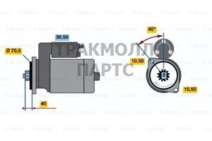 СТАРТЕР  12V 1.2KW - 0986015751