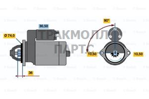 СТАРТЕР  12V 0.8KW - 0986015781